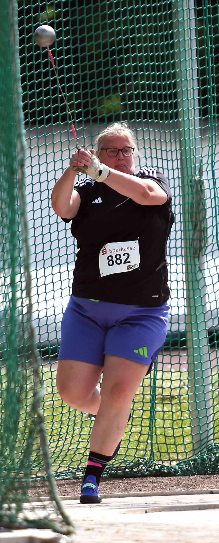 Sandra Straub vom LAZ Soest best&auml;tigte mit 31,15 Metern ihre DM-Norm f&uuml;r die Deutschen Meisterschaften der W50. Foto: Bottin