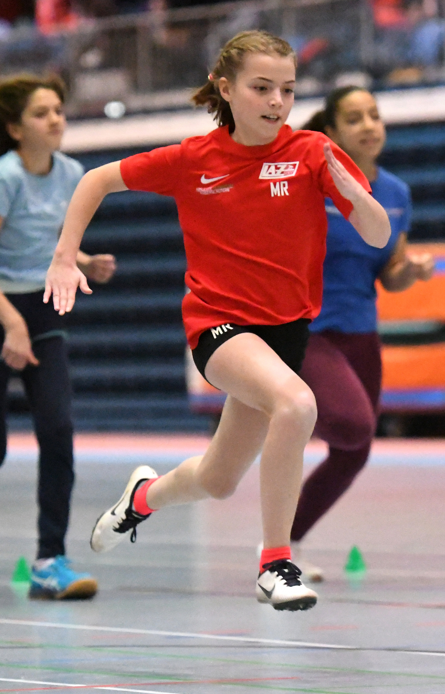 Mit pers&ouml;nlicher Bestleistung auf Platz zwei: W11-Sportlerin Marie Rustemeyer vom LAZ Soest sprintete die 50 Meter in Bielefeld in ausgezeichneten 7,78 Sekunden.