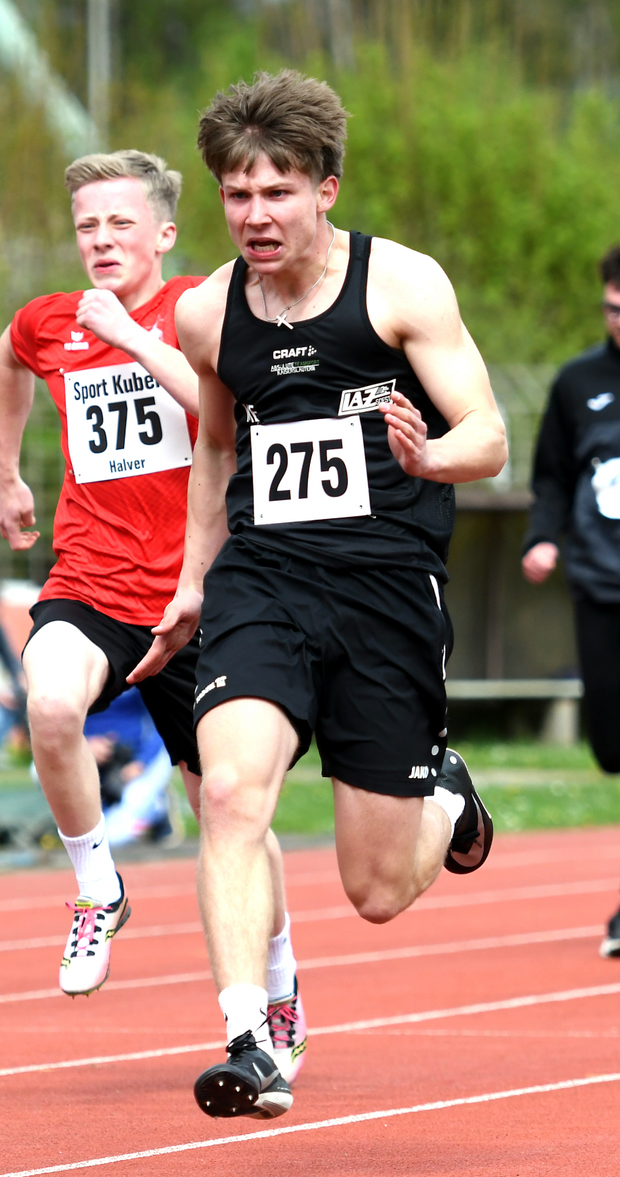 Vom Winde verweht: Die 11,98 Sekunden &uuml;ber 100 Meter von LAZ-Athlet Matthis Eckhoff wurden von einem zu starken R&uuml;ckenwind unterst&uuml;tzt. Foto: Bottin
