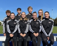 Die neue Gruppenhelfer beim LAZ Soest (von links): Levi Klute, Sophie Morton, Carlo Crochemore, Maya Klute, Moritz Langenscheidt, Hannah B&uuml;ttner, Johanna B&ouml;ttiger und Lilli Michel.