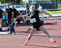 30 Meter im Visier: U20-Athletin Mia Vollmer vom LAZ Soest startet bei den Westfalenmeisterschaften I in Dortmund mit guten Medaillenchancen. Foto: Bottin|||