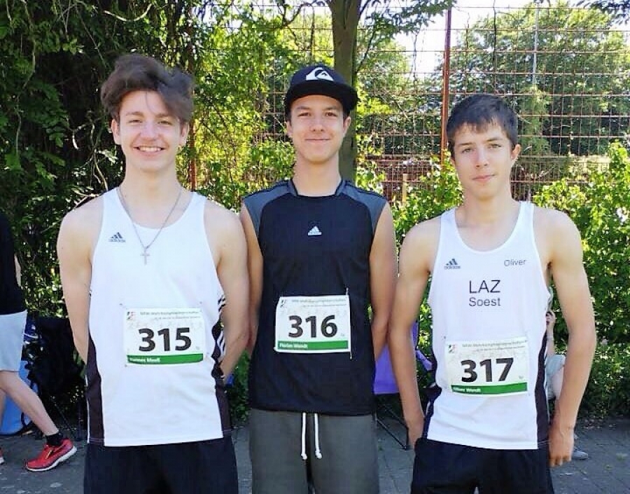 Bestleistungen in Bad Oeynhausen: Hannes Mee&szlig;, Florian Wendt und Oliver Wendt.